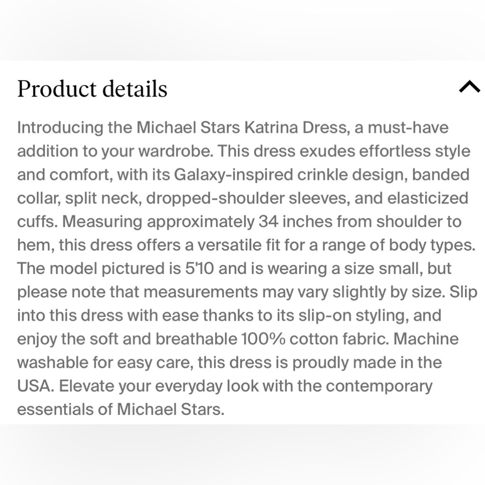MICHAEL STARS NWOT KATRINA GAUZE DRESS - Picture 4 of 4